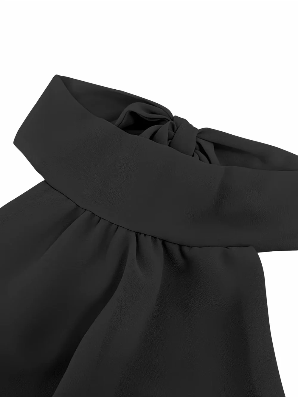 Cider Black Halter Neck Layered Mini Dress